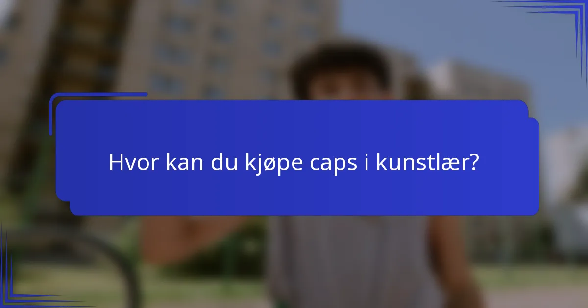 Hvor kan du kjøpe caps i kunstlær?